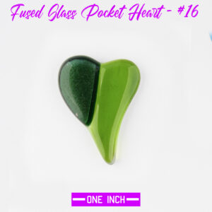 Handmade Fused Glass Pocket Heart - #16