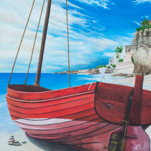 PA - Painting of Cupecoy Bay in St Maarten