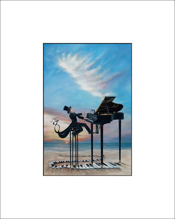 PB - The Journey of the Piano Player Signed Matted Print