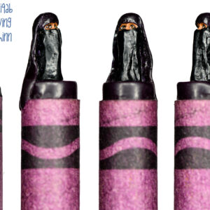 Woman-in-Niqab-crayon-carving micoro carving sculpture